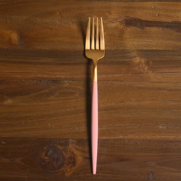 【正規品】クチポール　ゴア・ピンク　ゴールド　ディナーフォーク　/　Cutipol　GOA-Pink　□