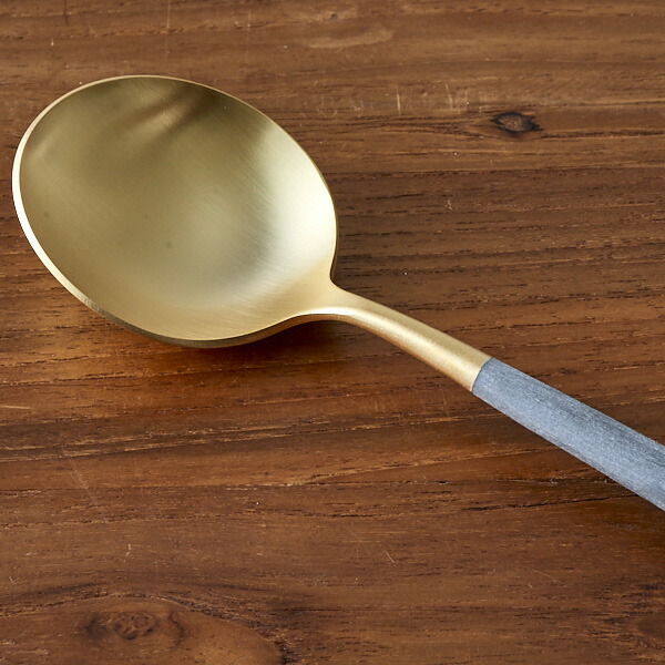 【正規品】クチポール　ゴア・グレー　ゴールド　テーブルスプーン　/　Cutipol　GOA-Gray　□