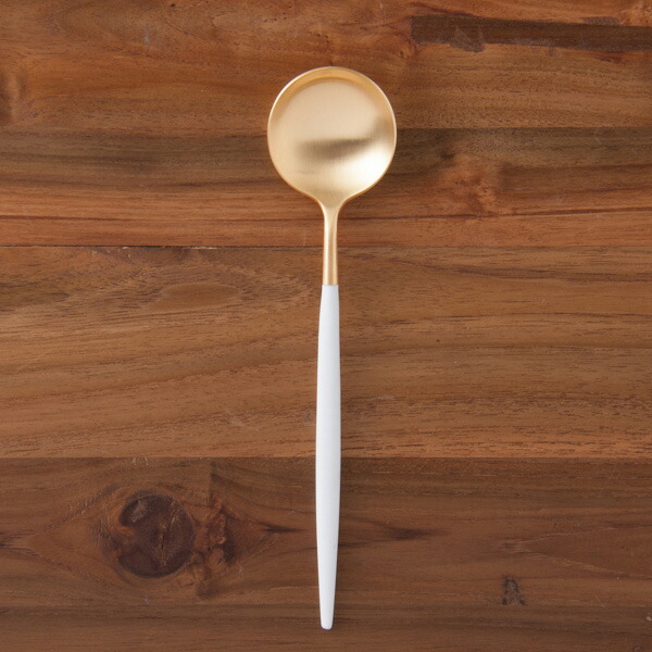 【正規品】クチポール　ゴア・ホワイト　ゴールド　テーブルスプーン　/　Cutipol　GOA-White