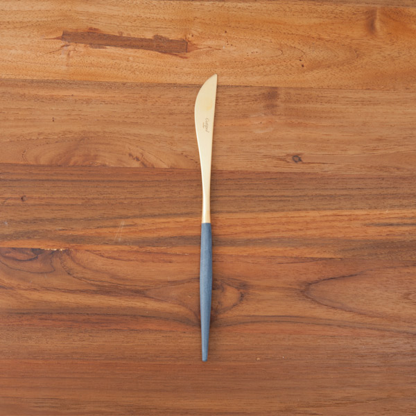 【正規品】クチポール　ゴア・ブルー　ゴールド　デザートナイフ　/　Cutipol　GOA-Blue　