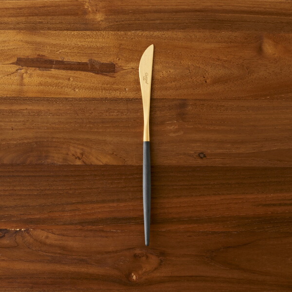 【正規品】クチポール　ゴア・ブラック　ゴールド　デザートナイフ　/　Cutipol　GOA-Black