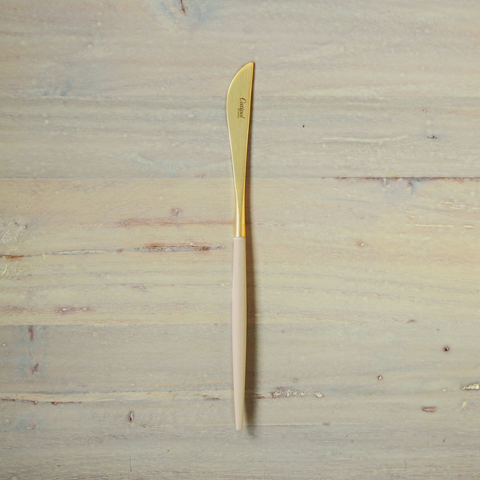 【正規品】クチポール　ゴア・アイボリー　ゴールド　デザートナイフ　/　Cutipol　GOA-Ivory　□　