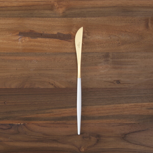【正規品】クチポール　ゴア・ホワイト　ゴールド　デザートナイフ　/　Cutipol　GOA-White
