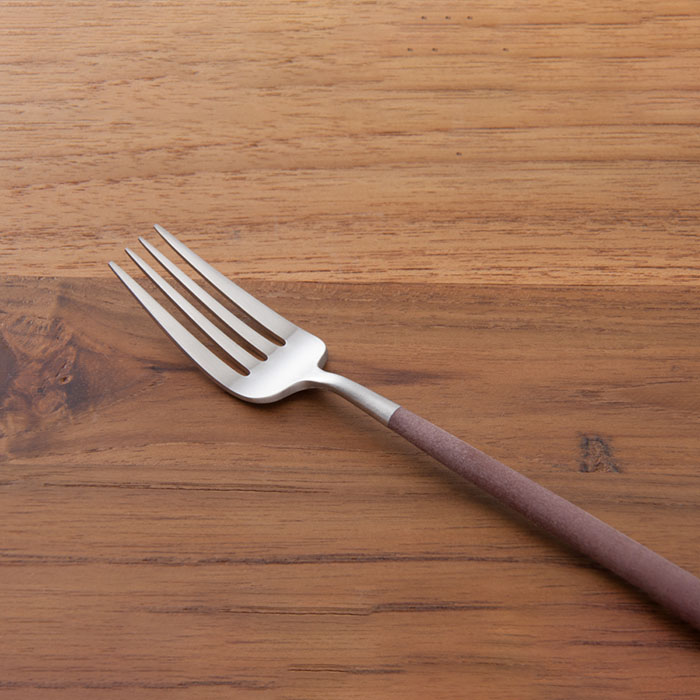 【正規品】クチポール　ゴア・ブラウン　シルバー　デザートフォーク　/　Cutipol　GOA-Brown