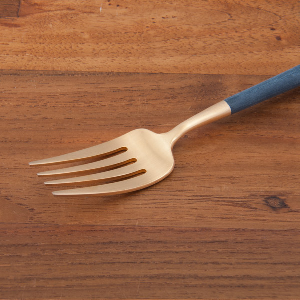 【正規品】クチポール　ゴア・ブルー　ゴールド　デザートフォーク　/　Cutipol　GOA-Blue