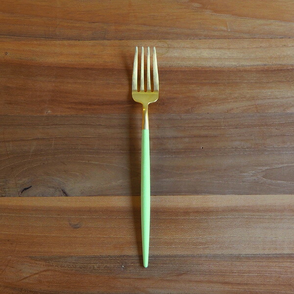 【正規品】クチポール　ゴア・セラドン　ゴールド　デザートフォーク　/　Cutipol　GOA-Celadon　