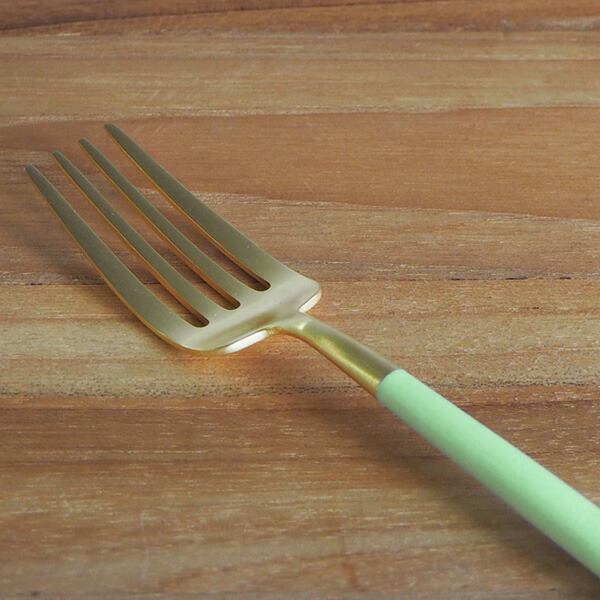 【正規品】クチポール　ゴア・セラドン　ゴールド　デザートフォーク　/　Cutipol　GOA-Celadon　