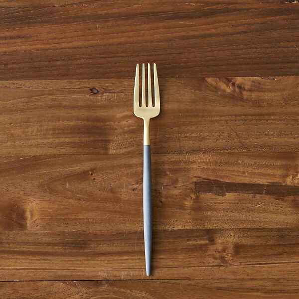 【正規品】クチポール　ゴア・グレー　ゴールド　デザートフォーク　/　Cutipol　GOA-Gray　□