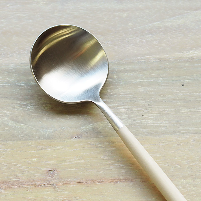 【正規品】クチポール　ゴア・アイボリー　シルバー　デザートスプーン　/　Cutipol　GOA-Ivory　□