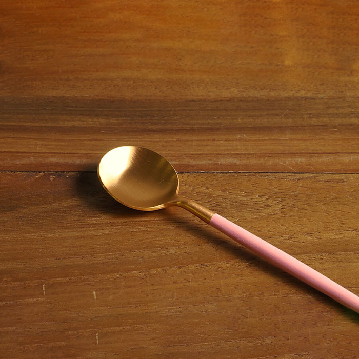 【正規品】クチポール　ゴア・ピンク　ゴールド　ティースプーン　/　Cutipol　GOA-Pink