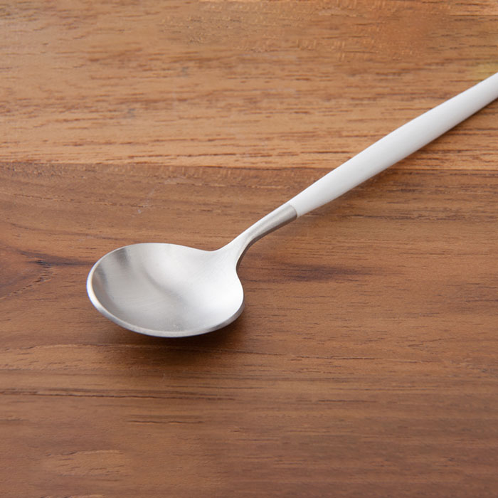 【正規品】クチポール　ゴア・ホワイト　シルバー　ティースプーン　/　Cutipol　GOA-White