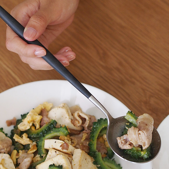 【正規品】クチポール　ゴア・ブラック　サービングスプーン　/　Cutipol　GOA　