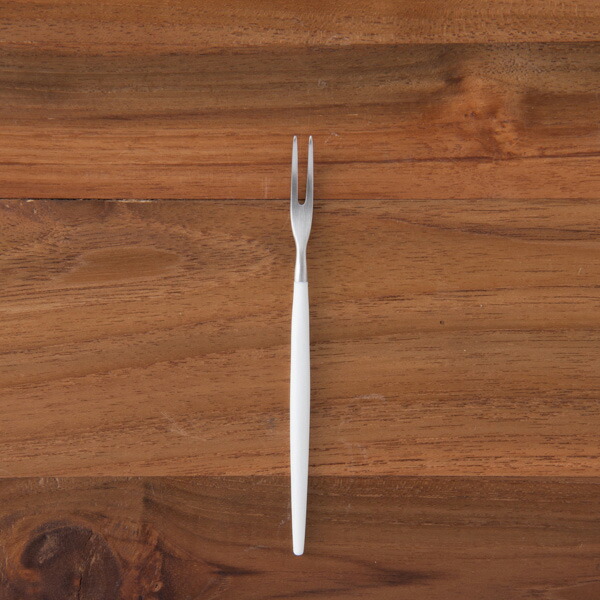 【正規品】クチポール　ゴア・ホワイト　シルバー　フルーツフォーク　/　Cutipol　GOA-White