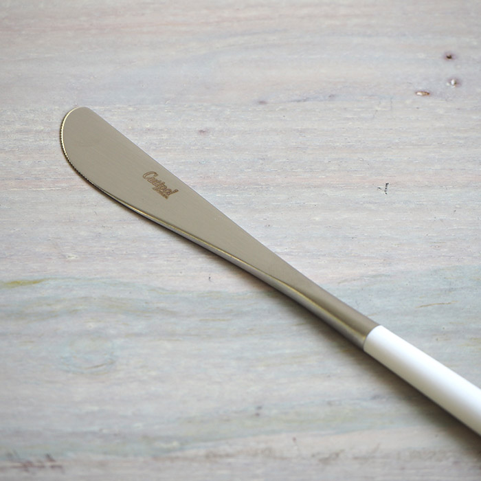 【正規品】クチポール　ミオ・ホワイト　シルバー　ディナーナイフ　/　Cutipol　MIO-White　