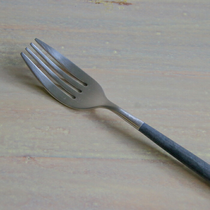 【正規品】クチポール　ミオ・ブラック　シルバー　ディナーフォーク　/　Cutipol　MIO-Black