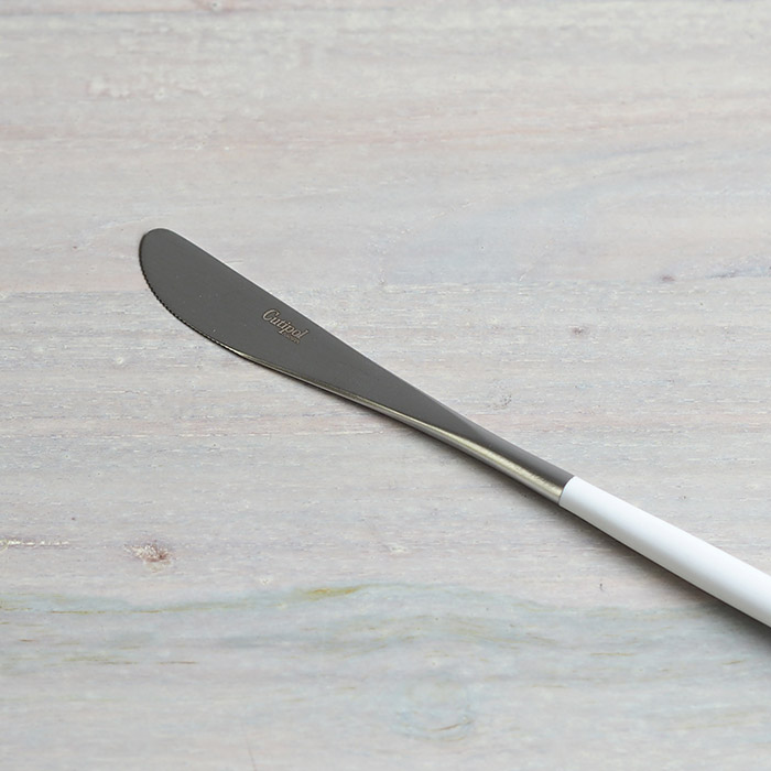 【正規品】クチポール　ミオ・ホワイト　シルバー　デザートナイフ　/　Cutipol　MIO-White