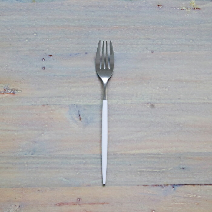 【正規品】クチポール　ミオ・ホワイト　シルバー　デザートフォーク　/　Cutipol　MIO-White
