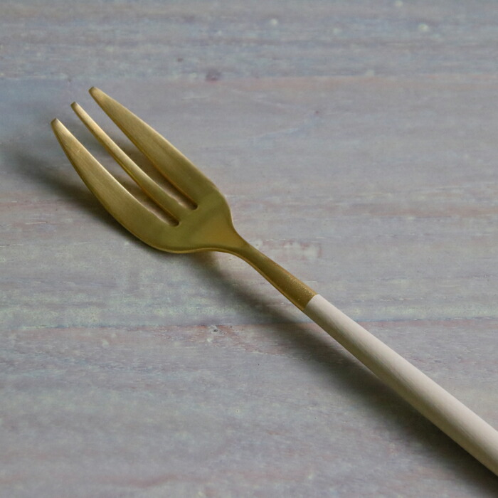 【正規品】クチポール　ミオ・アイボリー　ゴールド　ペストリーフォーク　/　Cutipol　MIO-Ivory