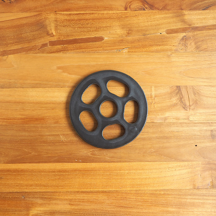 ちいさな五徳　ガスコンロ用　黒