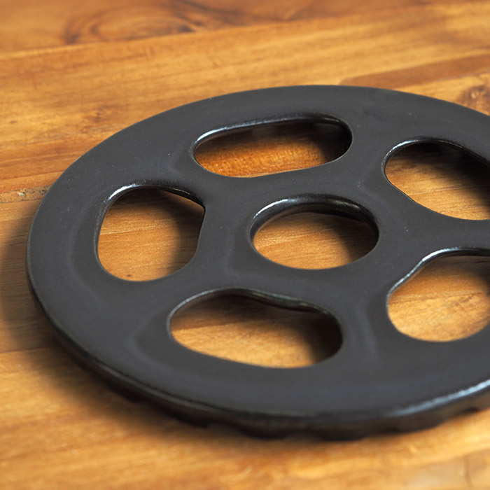 ちいさな五徳　ガスコンロ用　黒