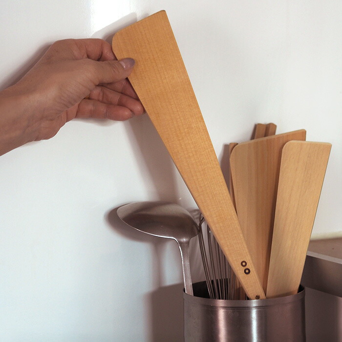 ■【プロキッチンオリジナル】いちょうの三角木べら　3本セット　/　PROKITCHEN