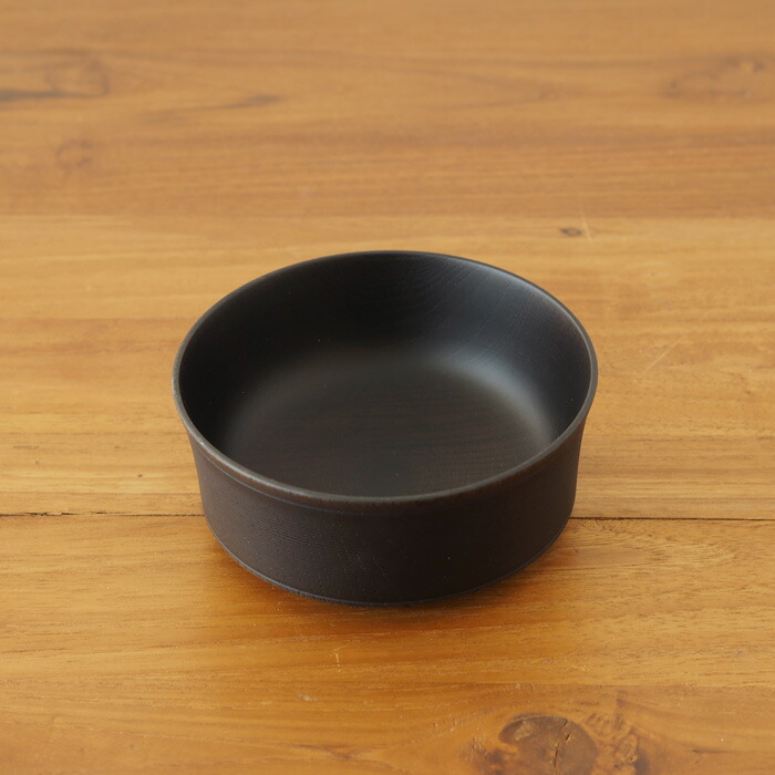 我戸幹男商店　欅　加飾取椀　挽筋　Black
