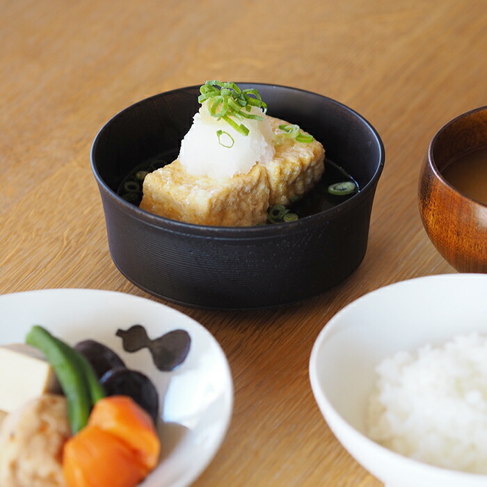 我戸幹男商店　欅　加飾取椀　挽筋　Black