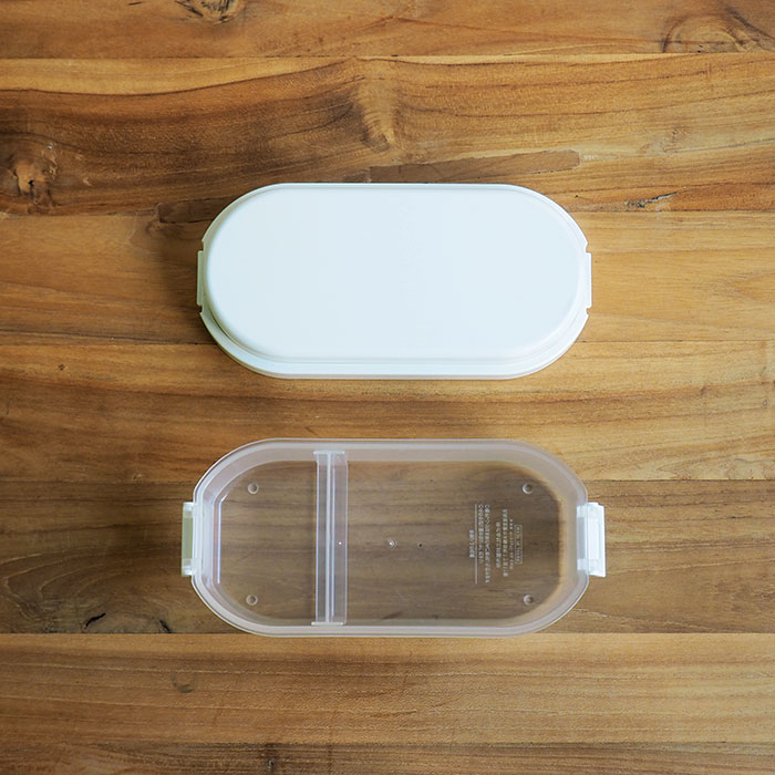 ジェルクール　plus　ドーム　M　600ml　クリアランチボックス　ミルクホワイト　/　GEL-COOL