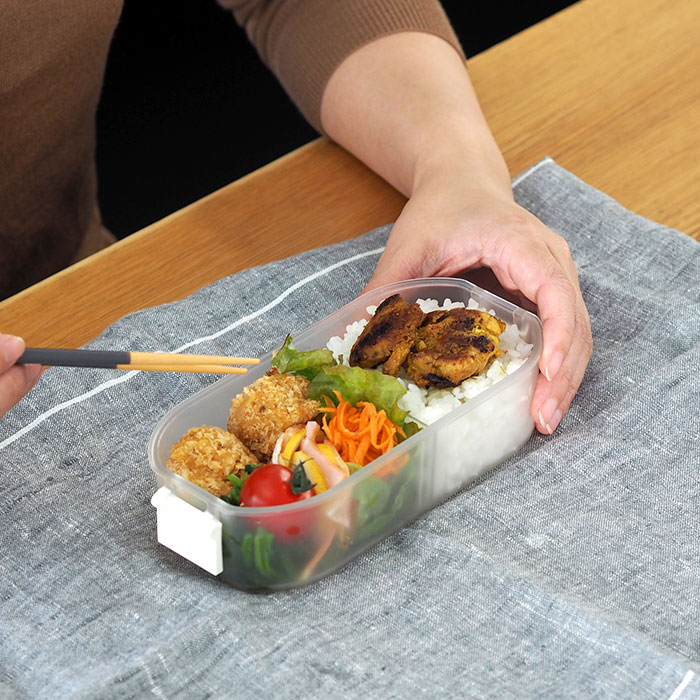 ジェルクール　plus　ドーム　M　600ml　クリアランチボックス　ミルクホワイト　/　GEL-COOL