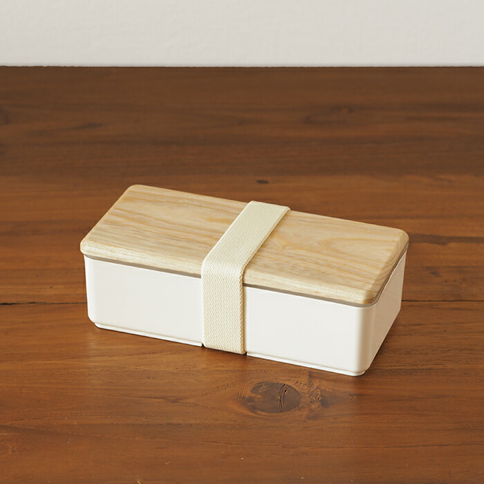 ベントーストア　木蓋のお弁当箱　栓の木　500ml　ホワイト　/　BENTO　STORE