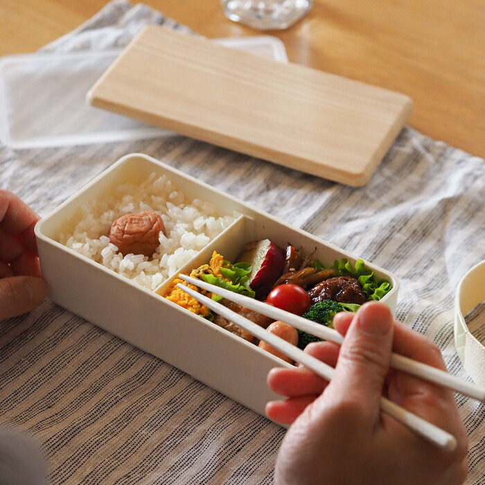 ベントーストア　木蓋のお弁当箱　栓の木　500ml　ホワイト　/　BENTO　STORE
