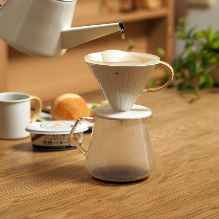 ツバメ　ラタン　ドリッパー（3～4杯用）　Dripper 4.0　ホワイト　/　GLOCAL STANDARD PRODUCTS