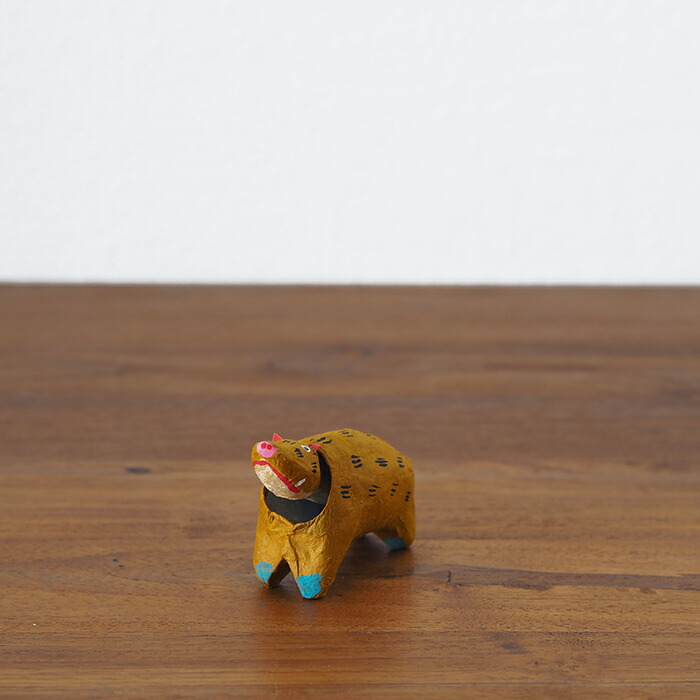 高橋はしめ工房　首振り仙台張子　干支シリーズ　亥（いのしし）