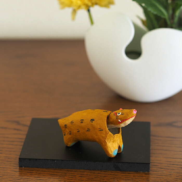 高橋はしめ工房　首振り仙台張子　干支シリーズ　亥（いのしし）