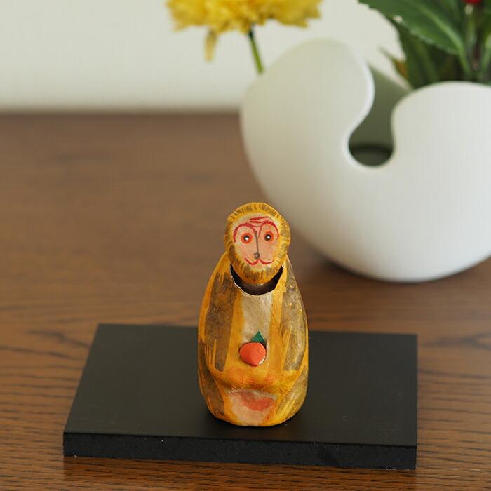 高橋はしめ工房　首振り仙台張子　干支シリーズ　申（さる）