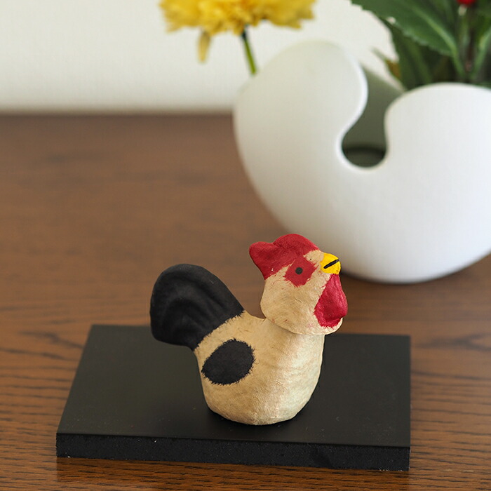 高橋はしめ工房　首振り仙台張子　干支シリーズ　酉（とり）