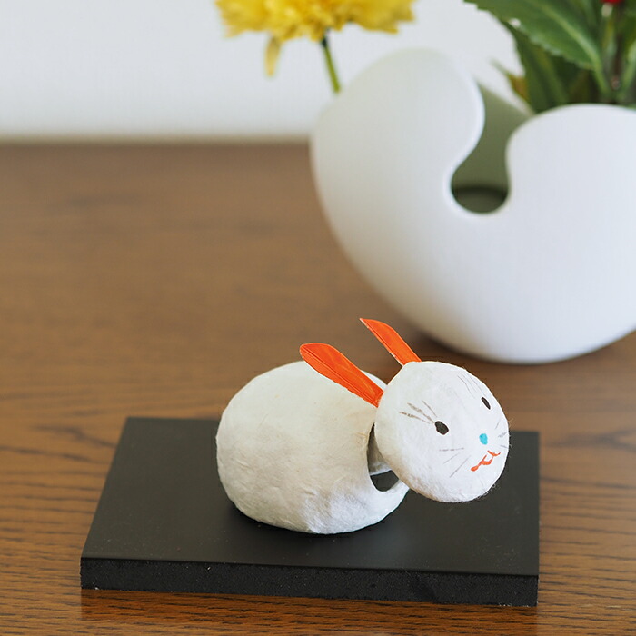 高橋はしめ工房　首振り仙台張子　干支シリーズ　卯（うさぎ）