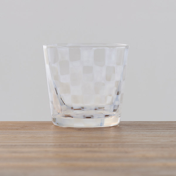 廣田硝子　大正浪漫　そば猪口　市松