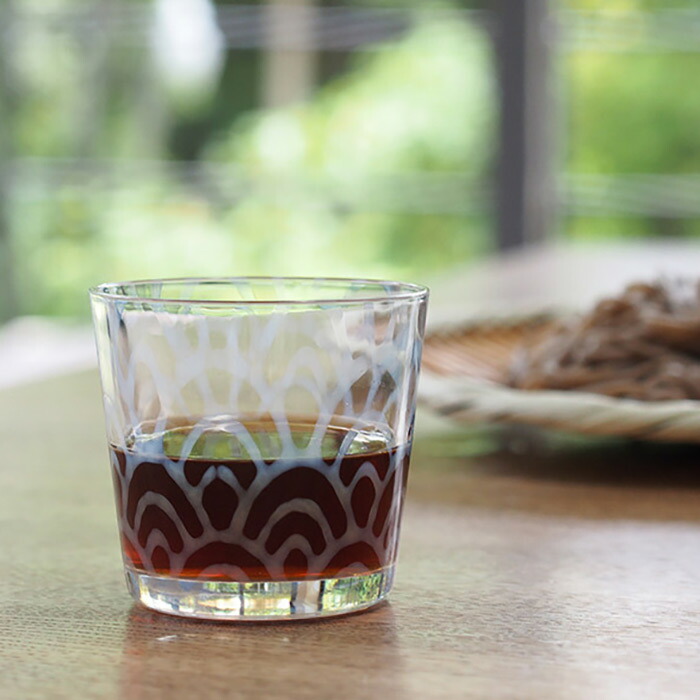 廣田硝子　大正浪漫　そば猪口　波