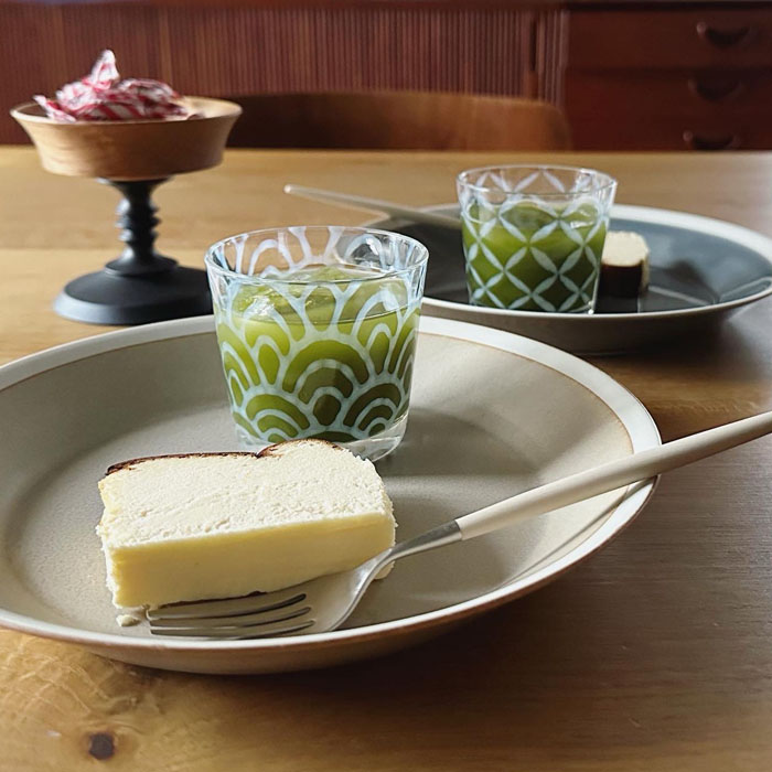 廣田硝子　大正浪漫　そば猪口　波