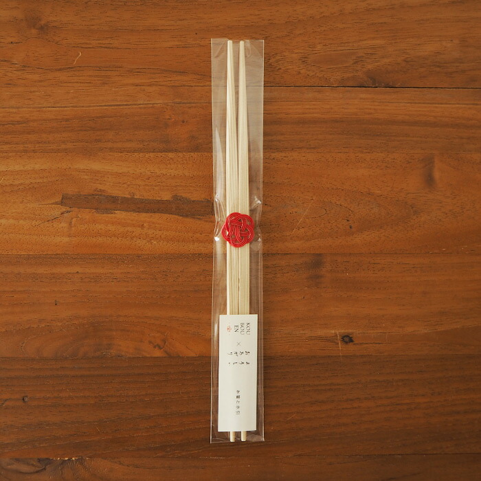 よろしぃおあがり×香紡縁　梅らんちゅう　水引祝箸　赤