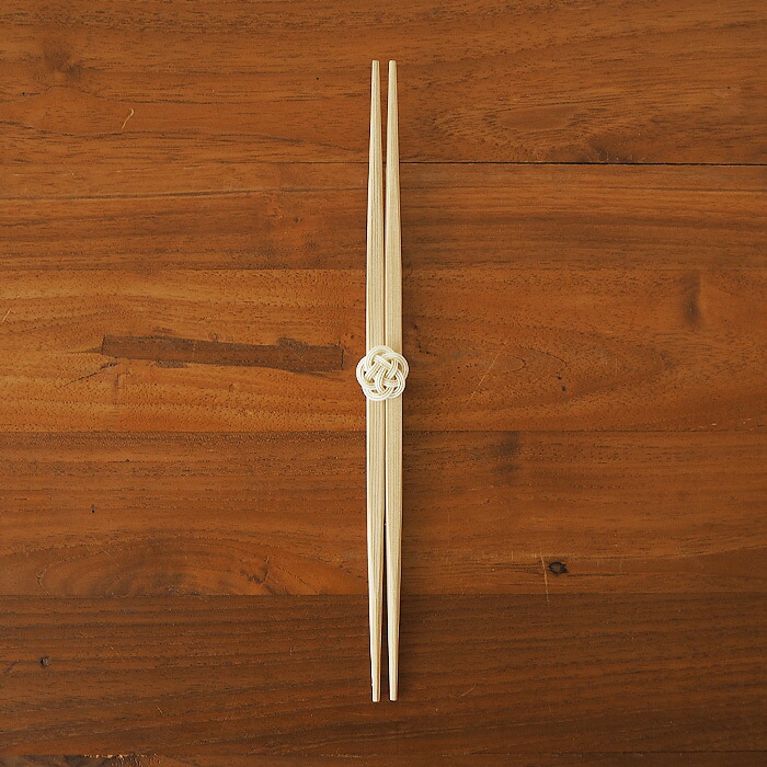 よろしぃおあがり×香紡縁　梅らんちゅう　水引祝箸　白