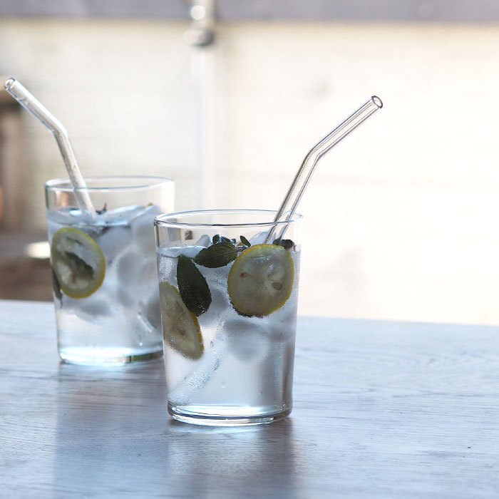 ハルム　ガラスストロー　ストレート＆カーブ　6本セット　/　HALM