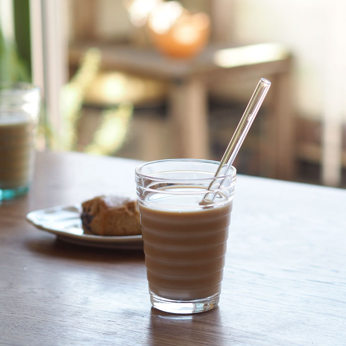 ハルム　ガラスストロー　ストレート＆カーブ　6本セット　/　HALM