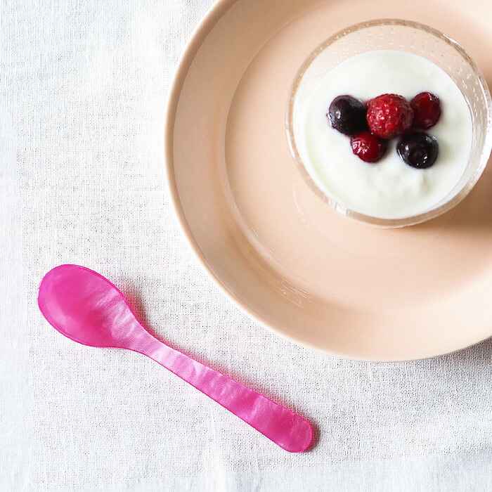 ハイムゾーネ　エッグスプーン　ピンク　/　Heim　Sohne