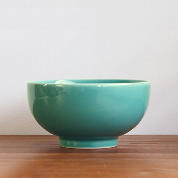 白山陶器　どんぶり　5寸深めん丼　青磁　/　HAKUSAN