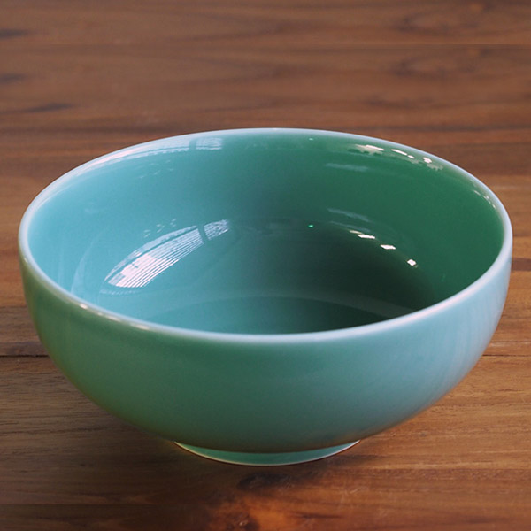 白山陶器　どんぶり　6寸浅めん丼　青磁　/　HAKUSAN