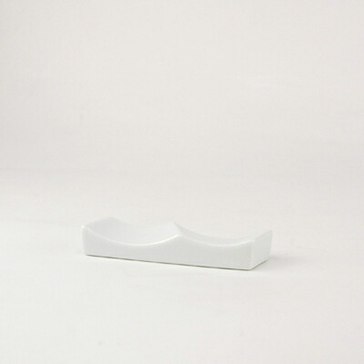 白山陶器　クレスト　ダブル　箸置　白磁　/　HAKUSAN