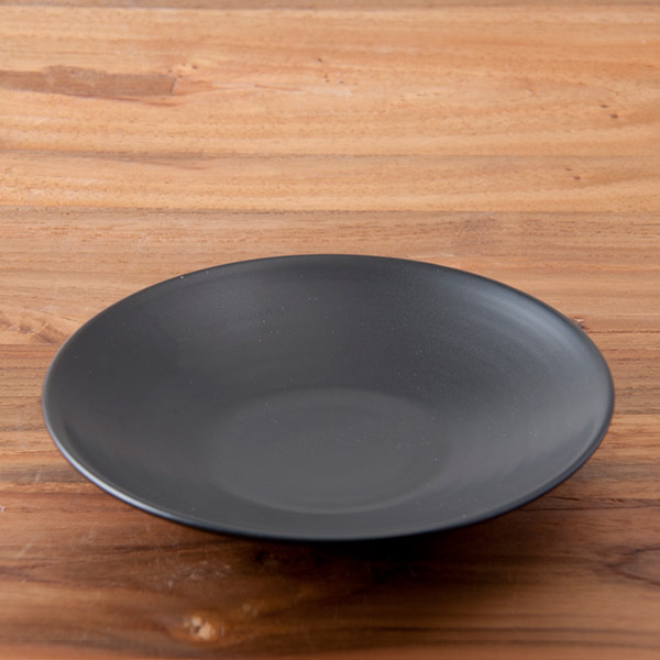白山陶器　陶茶托　黒炭釉　/　HAKUSAN