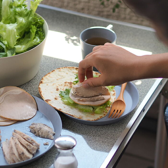 【取扱終了0308】イデアコ　ウスモノ　プレート18cm　ブルー　/　ideaco　